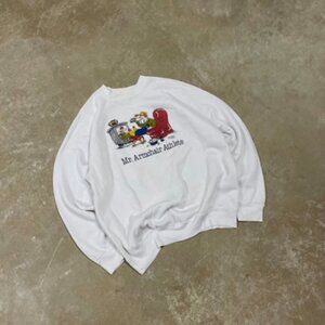 Vintage 90s Tultex Sweatshirt “Mr. Armchair Athlete” Graphic Crewneck Men’s L